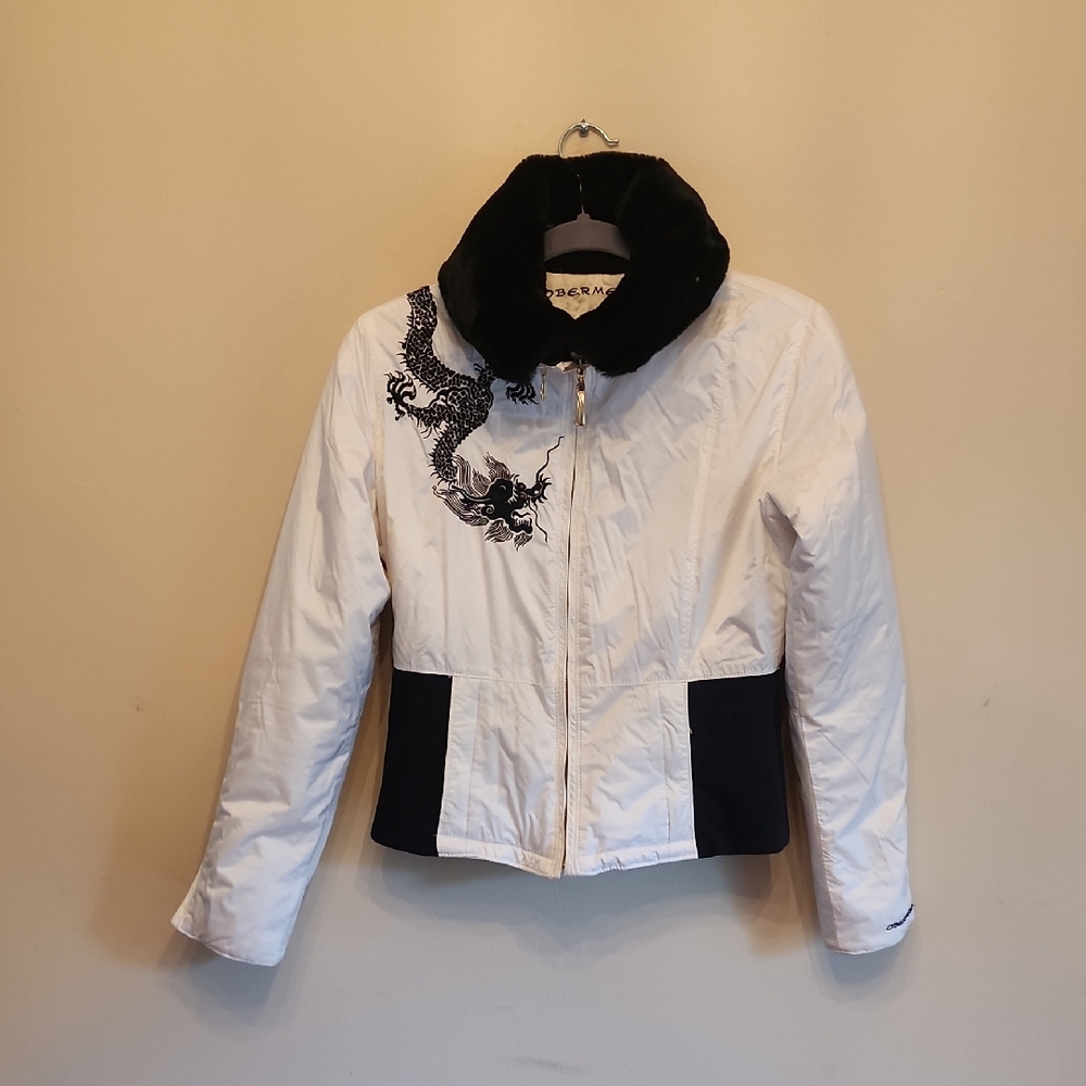 Stylish White and Black Women's Jacket